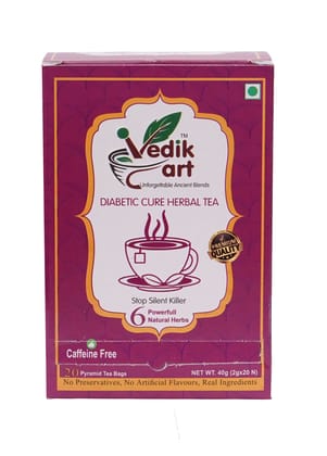 Diabetic Cure Herbal Tea - 20 Pyramid Tea Bags:**Stop silent killer with 6 powerful herbs. Diabetic Cure Herbal Tea - 20 Pyramid Tea Bags:**Stop silent killer with 6 powerful herbs.