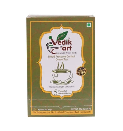 **"Vedikart Blood Pressure Control Green Tea - 20 Pyramid Tea Bags"** **"Vedikart Blood Pressure Control Green Tea - 20 Pyramid Tea Bags"**