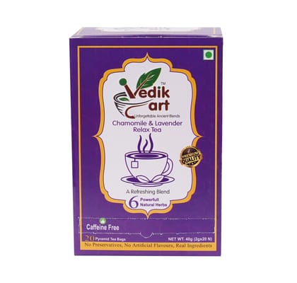 Chamomile & Lavender Relax Tea - Caffeine Free, 20 Pyramid Tea Bags" Chamomile & Lavender Relax Tea - Caffeine Free, 20 Pyramid Tea Bags"