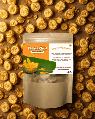 Organic Banana Chips - 100% Natural & Healthy Snack, Support Farmers Organic Banana Chips - 100% Natural & Healthy Snack, Support Farmers