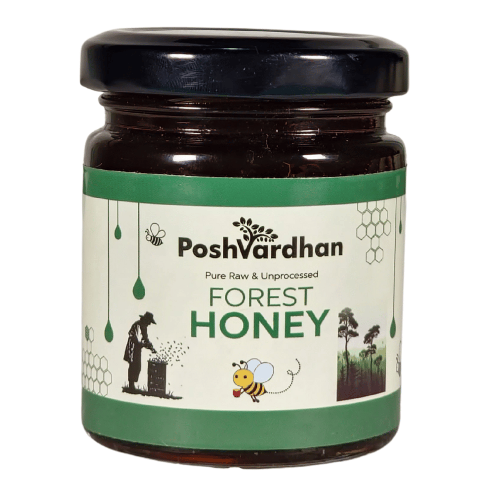 Poshvardhan Pure Raw Unprocessed Forest Honey - 100% Natural & Unfiltered Honey