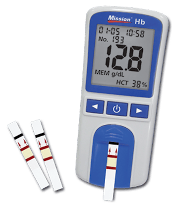 Mission Hb Blood Glucose and Hemaglobin Monitor