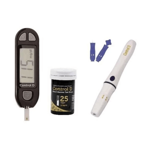 Control D Blood Glucose Monitor Kit with 10 Test Strips and Lancing Device