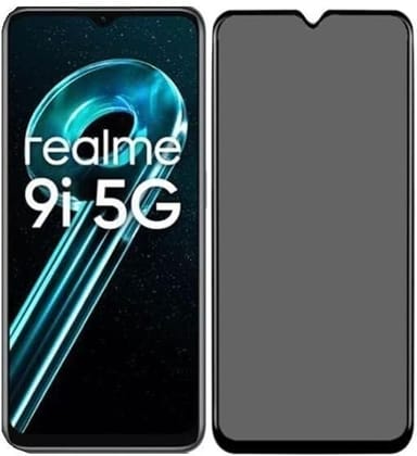 PLUGTECH Advanced Tempered Glass With Anti-Explosion 9H Hardness Edge-To-Edge Coverage Screen Guard for Realme 9I 5G
