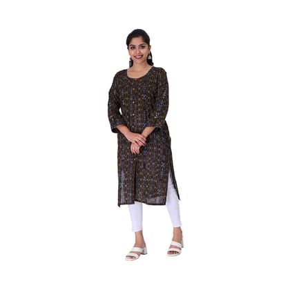GHL GUENDICHA HAAT Sambalpuri Certified Handloom Women's Pure Cotton Round Neck Front Slit Kurta GHL GUENDICHA HAAT Sambalpuri Certified Handloom Women's Pure Cotton Round Neck Front Slit Kurta