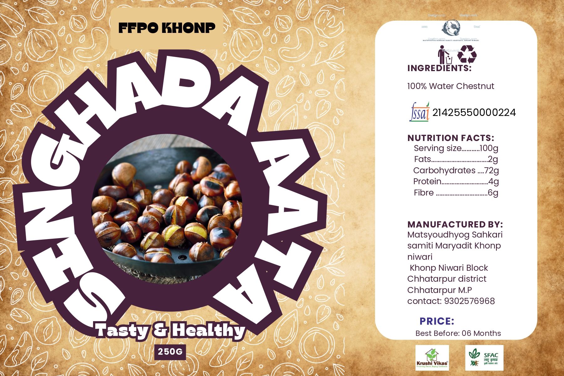 Best Quality 100% Natural and Organic Water Chestnut (Singhada)