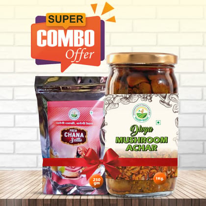 Combo Pack: Mushroom Pickle & Channa Sattu