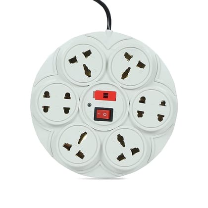 8+1-Socket Round Extension Cord with Individual Switches and Overload Protection fuse 8+1-Socket Round Extension Cord with Individual Switches and Overload Protection fuse