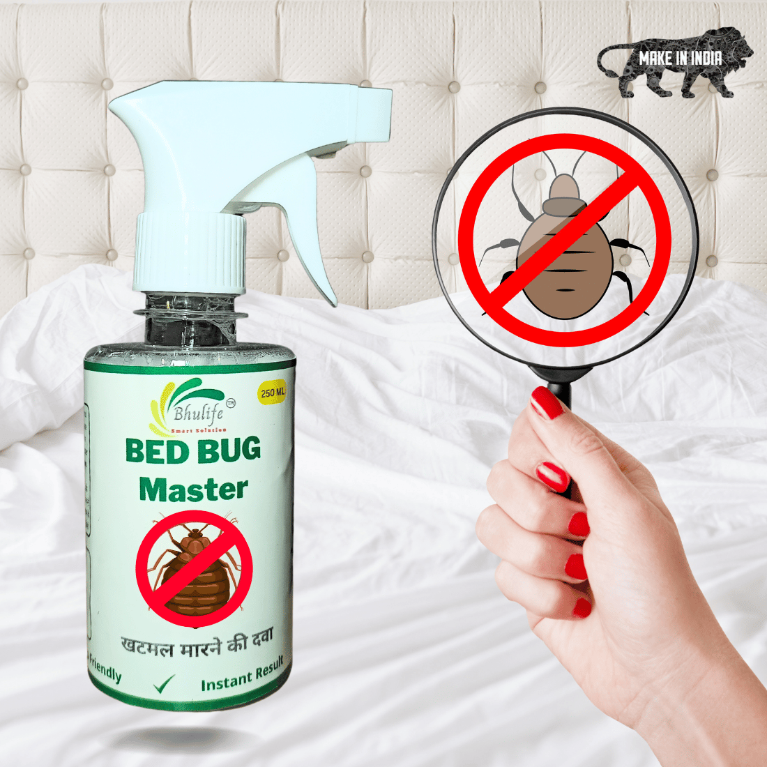 BHULIFE ECO FRIENDLY BED BUG SPRAY 250MLx1 | STRONG BEDBUG KILLER SPRAY NO CHEMICALS  (250 ml)