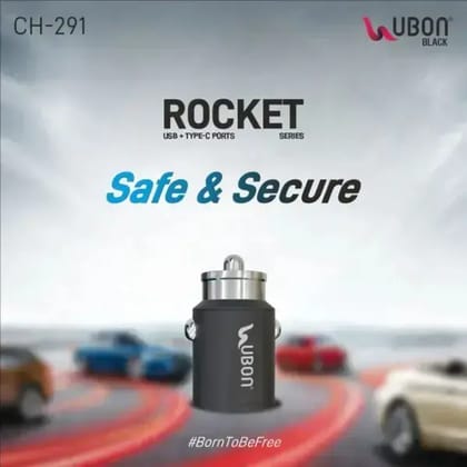 Ubon Fast & Secure 65W Car Charger with Dual ( USB & Type C) Ports Ubon Fast & Secure 65W Car Charger with Dual ( USB & Type C) Ports