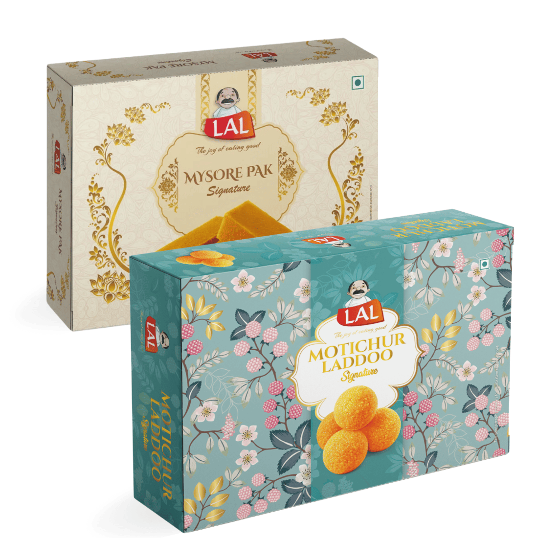 Lal Sweets Combo Pack of Mysore Pak Signature 400g and Motichur Laddoo 400g || Made with Cow Ghee || Boondi Laddoo || Traditional Taste of Mysuru