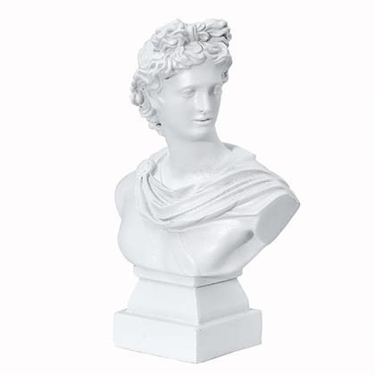 White Apollo Statue Bust Sculpture Greek Mythology God of Music and Poetry White Apollo Statue Bust Sculpture Greek Mythology God of Music and Poetry
