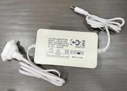 AC-DC Adaptor 12V DC@5Amp   140V-300VAC 47-53Hz  - KSLED1205 ( Suitable for  electronic devices  DC LED strip lights,CCTV security camera DVR NVR, RO,Modems, Piano,etc