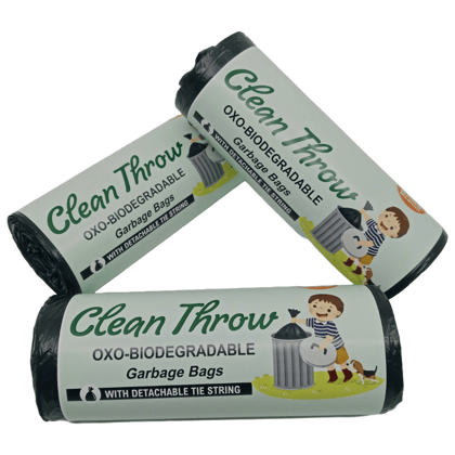 Clean Throw Black Garbage Bags Medium (Pack of 3) | 19 x 21 inches | Strong & Leakproof with Detachable Tie-Tape | 30 Bags Per Roll | Ideal for Home, Office, Kitchen, Wet and Dry Waste Disposal Clean Throw Black Garbage Bags Medium (Pack of 3) | 19 x 21 inches | Strong & Leakproof with Detachable Tie-Tape | 30 Bags Per Roll | Ideal for Home, Office, Kitchen, Wet and Dry Waste Disposal