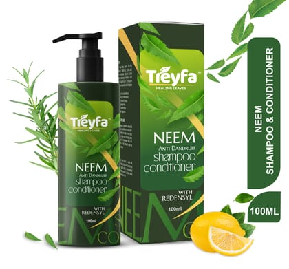 TREYFA Neem shampoo conditioner for anti dandruff, Damage Repair | All Hair Types  (100 ml)