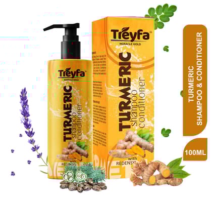 TREYFA Turmeric shampoo & conditioner for hair growth & Anti-hair Fall | All Hair Types  (100 ml)