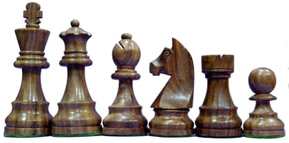 German Knight Chessmen in Sheesham/ Boxwood - 3" King with 2 Queens Extra 34 Wooden Weighted Chess Pieces Tournament Chess set German Knight Chessmen in Sheesham/ Boxwood - 3" King with 2 Queens Extra 34 Wooden Weighted Chess Pieces Tournament Chess set