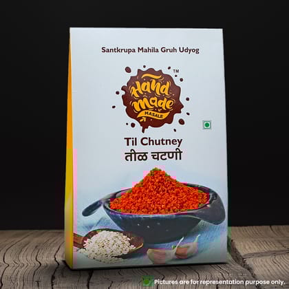 Handmade Masale Til Chutney - Authentic Indian Sesame Seed Chutney - Made with Fresh Ingredients - No Artificial Preservatives or Colors - Gluten Free - Vegan