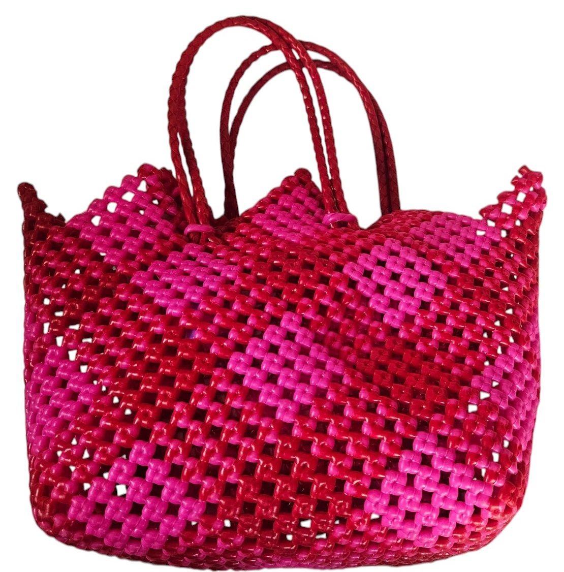Wire bags, Plastic Wire bag, Wire lunch bag (Pink, Red)