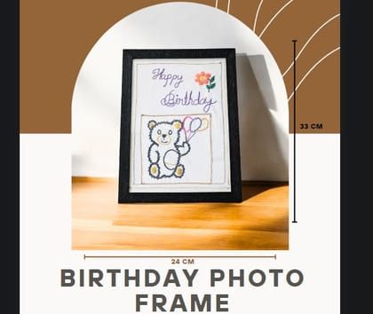 Happy Birthday Photo Frame, 24x33 cm, Handmade with Love Happy Birthday Photo Frame, 24x33 cm, Handmade with Love