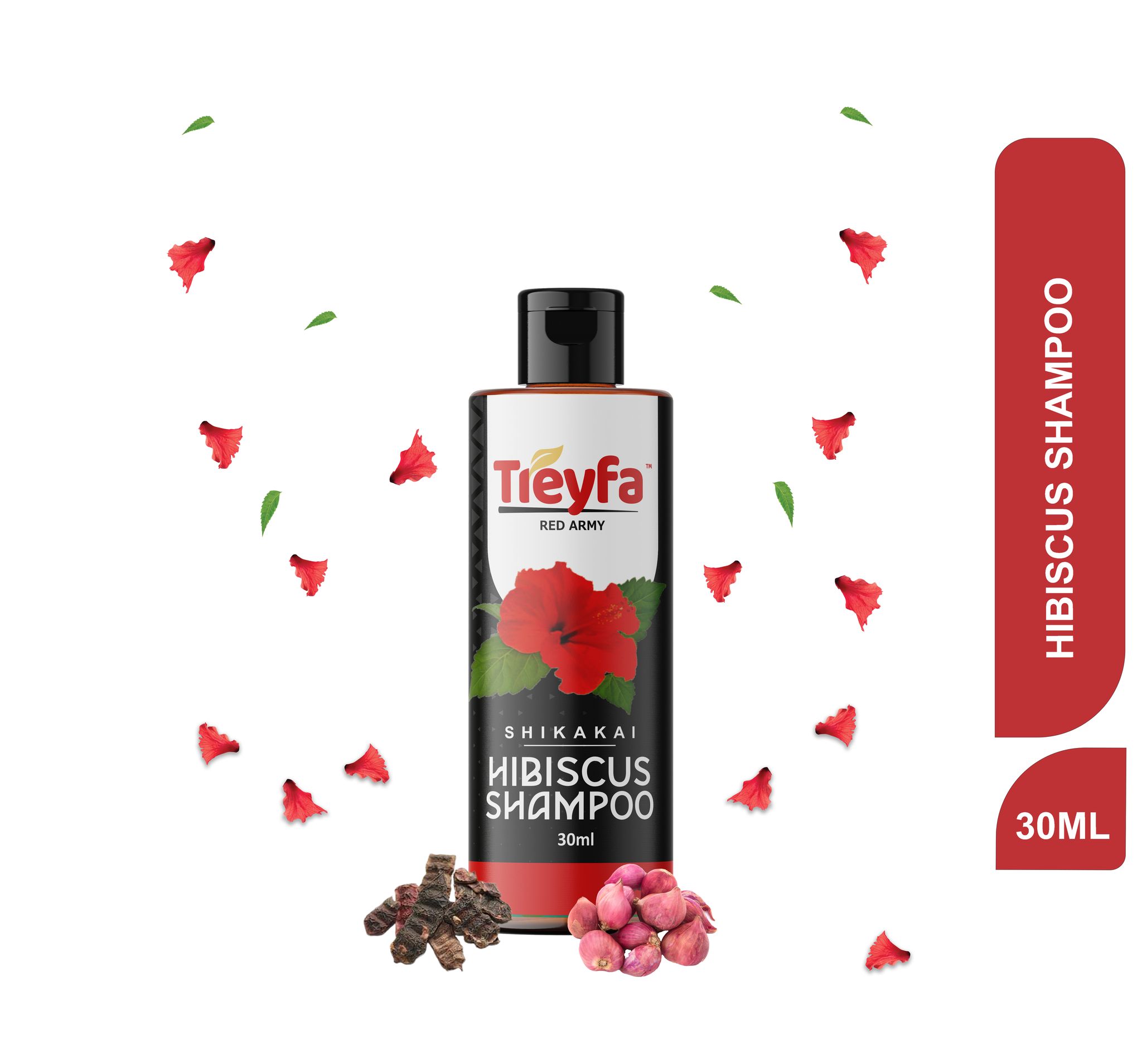 Treyfa Hibiscus shampoo for hair growth & dandruff control (30ml.)