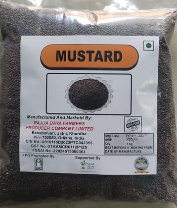 1kg Pure Mustard Seeds - Rajua Daya Farmers Producer Company Limited