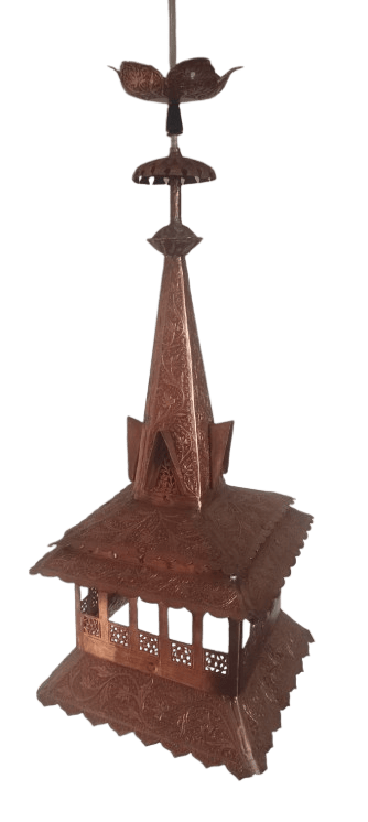 Ottoman Turkish Engraved Hanging Copper Lantern