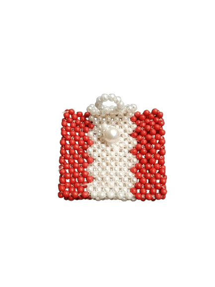Pearl (White and Red) mini bag