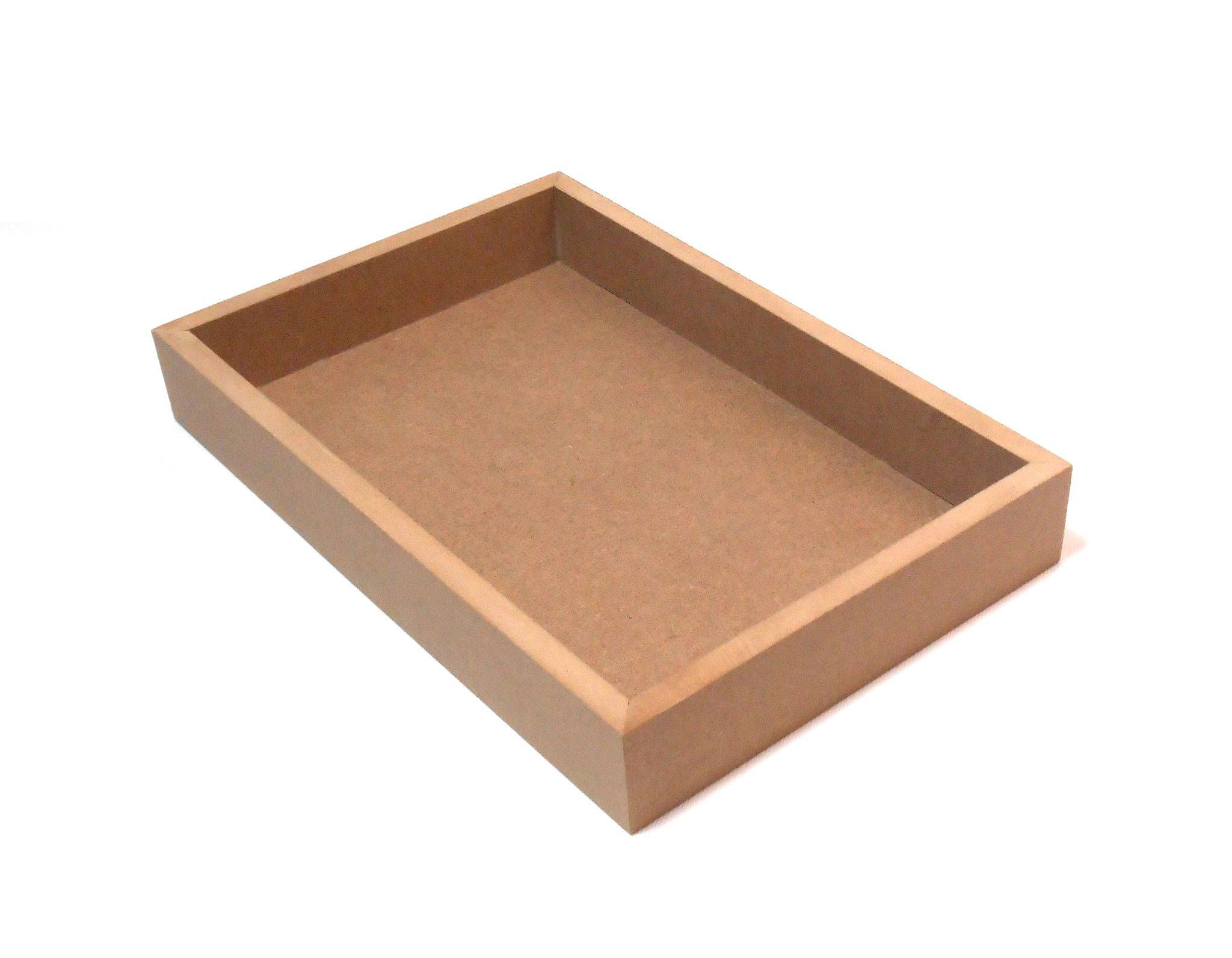 DEVESHA DIY Wooden Serving Tray - 12 × 8 Inch (Without Handle) | MDF Tray for Art, Craft, Decoupage & Decoration