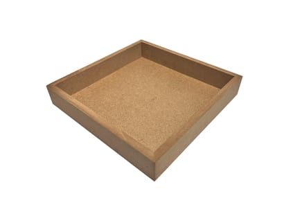 DEVESHA DIY Wooden Serving Tray - 10 × 10 Inch (Without Handle) | MDF Tray for Art, Craft, Decoupage & Decoration