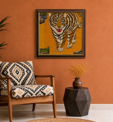 Handcrafted Jute Iranian Pattern Taka Work frame