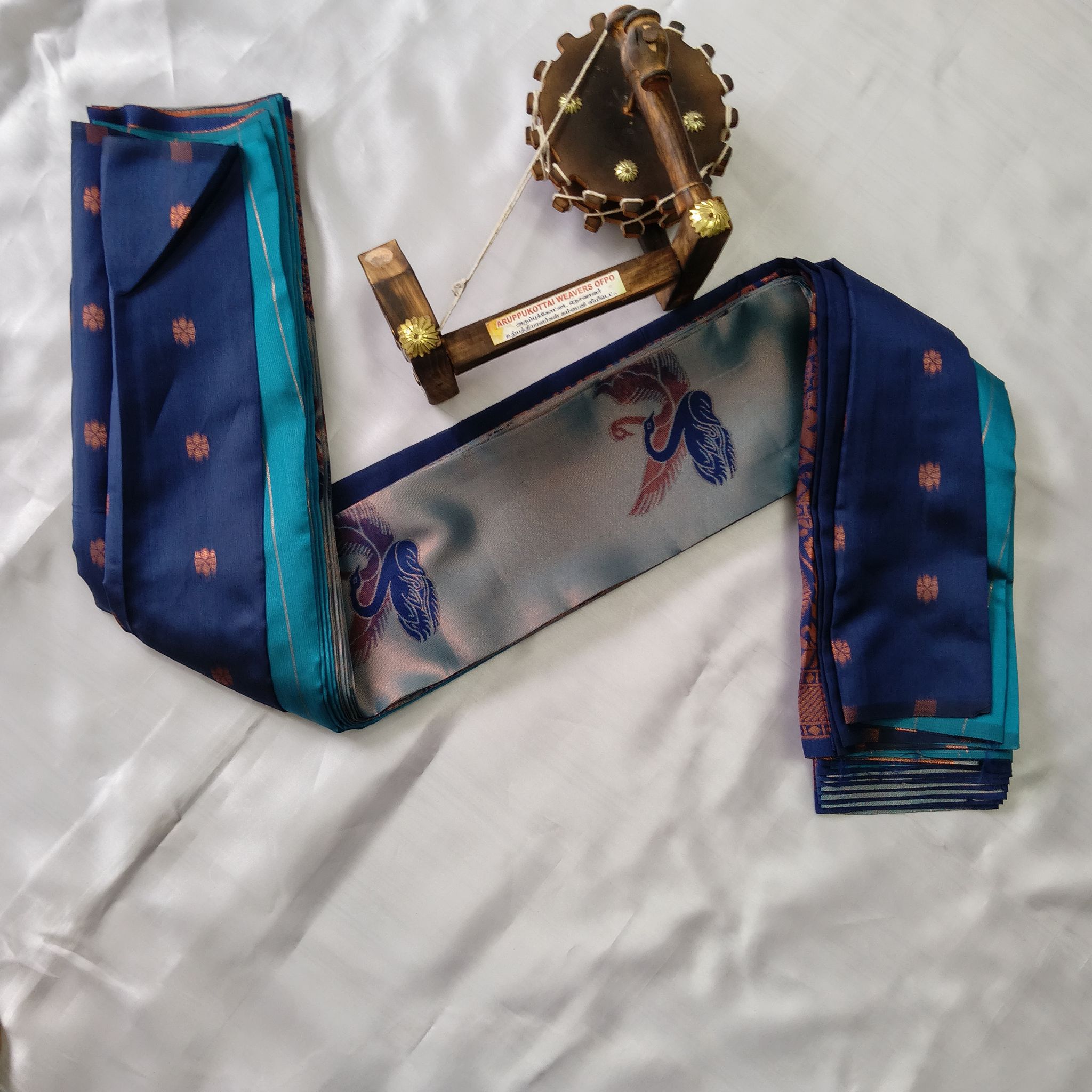 Kubera Silk Cottton Saree&nbsp;with Blouse Blue