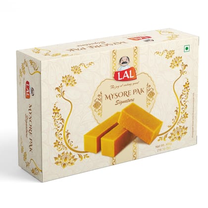 Lal Sweets Mysore Pak Premium 800g (Pack Of 1) || Made With Special Cow Ghee || Healthy and Delicious Sweets Melts In Your Mouth || Traditional Taste Of Mysuru