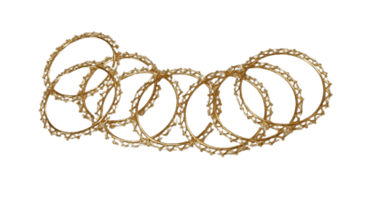  Gold Plated Glossy Finish Stylish Bangles Set for Women and Girls (Pack of 4)