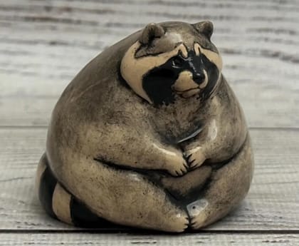 Ceramic Figurine Raccoon 2.36" Collectable Ceramic Sculpture One Of Kind Home & Garden Decor Gift for Her Real Artwork Vladimir Butcanov Ceramic Figurine Raccoon 2.36" Collectable Ceramic Sculpture One Of Kind Home & Garden Decor Gift for Her Real Artwork Vladimir Butcanov