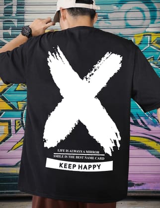 Scott Fincher Men's Summer Casual Short Sleeve T-Shirt with Smile Face Graphic : AA(ARN)BLACK_02