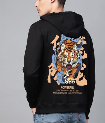SCOTT FINCHER Men's Black Tiger Print Hoodie : AA(RSHOD)BLACK_20 SCOTT FINCHER Men's Black Tiger Print Hoodie : AA(RSHOD)BLACK_20