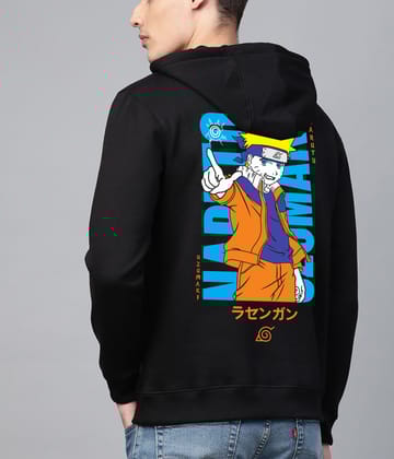 SCOTT FINCHER Naruto Uzumaki Men's Black Cotton Blend Hoodie : AA(RSHOD)BLACK_135