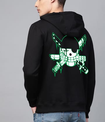 SCOTT FINCHER Black anime hoodie featuring the character Roronoa Zoro from the popular series One Piece : AA(RSHOD)BLACK_136 SCOTT FINCHER Black anime hoodie featuring the character Roronoa Zoro from the popular series One Piece : AA(RSHOD)BLACK_136