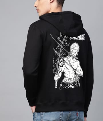 SCOTT FINCHER One Piece Roronoa Zoro Printed BlackHoodie : AA(RSHOD)BLACK_137