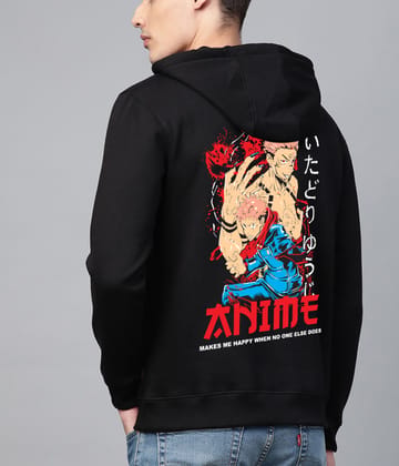 SCOTT FINCHER Men's Black Anime Printed Hoodie : AA(RSHOD)BLACK_157 SCOTT FINCHER Men's Black Anime Printed Hoodie : AA(RSHOD)BLACK_157
