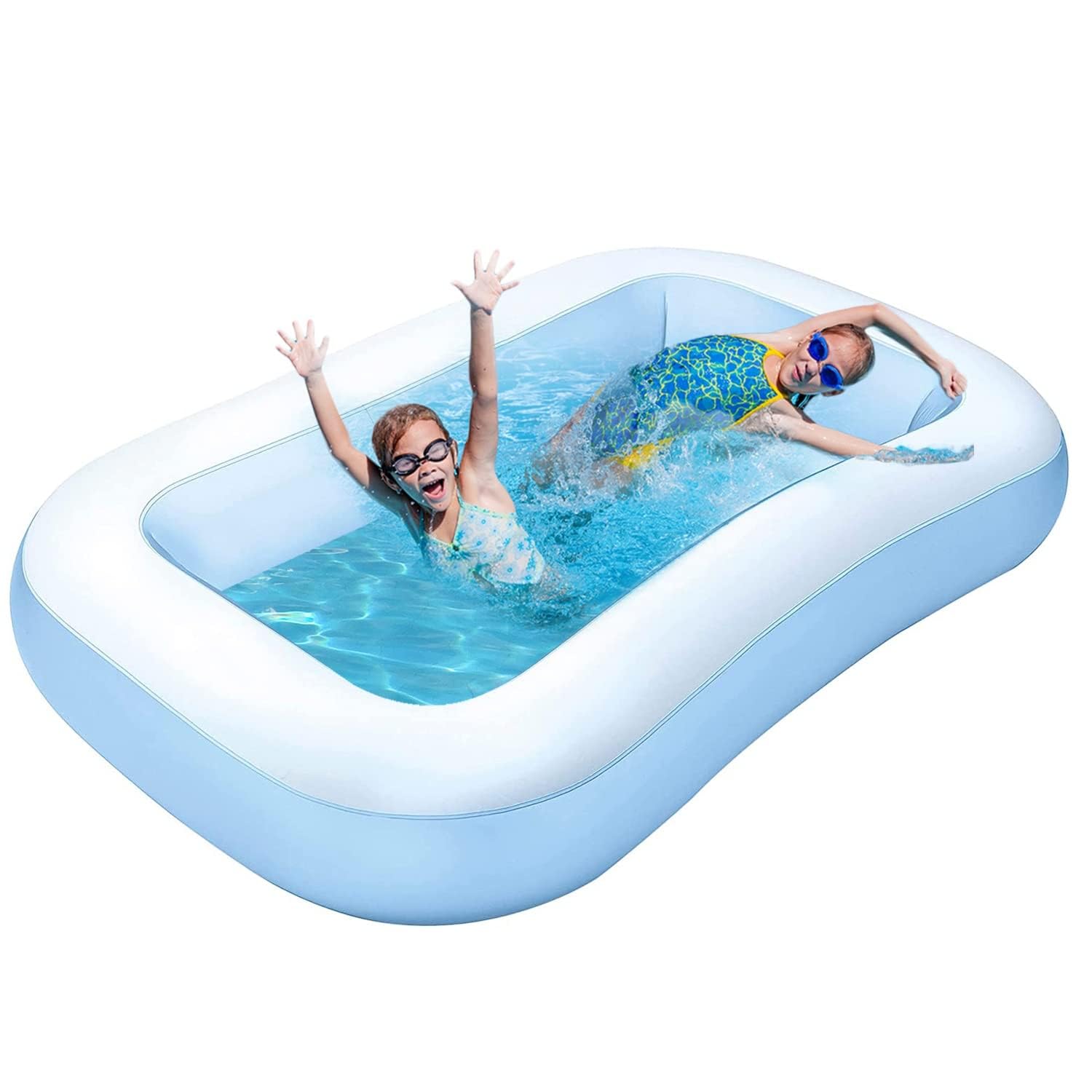 1.66m x 1.00m x 28cm Inflatable Swimming Pool for Kids - 65" x 39" x 11"