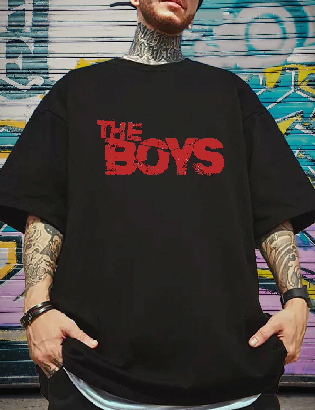 Scott Fincher Men's Oversized Halfsleeve Graphic Printed T-Shirt : AA(ARN)BLACK_60