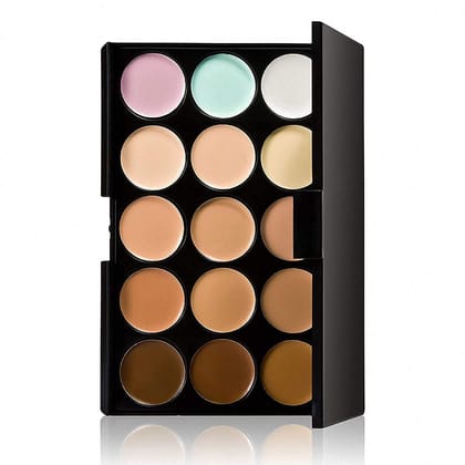 15 Color Concealer Palette - Professional Makeup Concealer Kit with Color Corrector, Foundation, and Concealer for Face, Dark Circles, Blemishes, and Acne