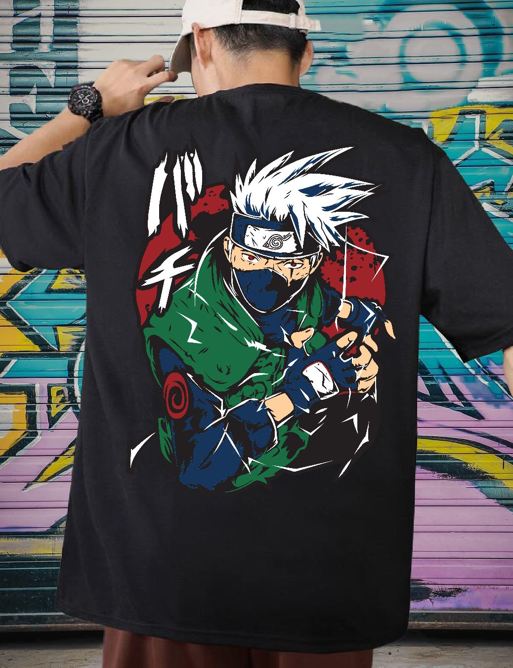Scott Fincher Men's Oversized Halfsleeve Graphic Printed T-Shirt : AA(ARN)BLACK_132