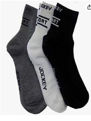 Super Shop Men's Boy's 100 % Cotton Crew Socks, 3-Pack