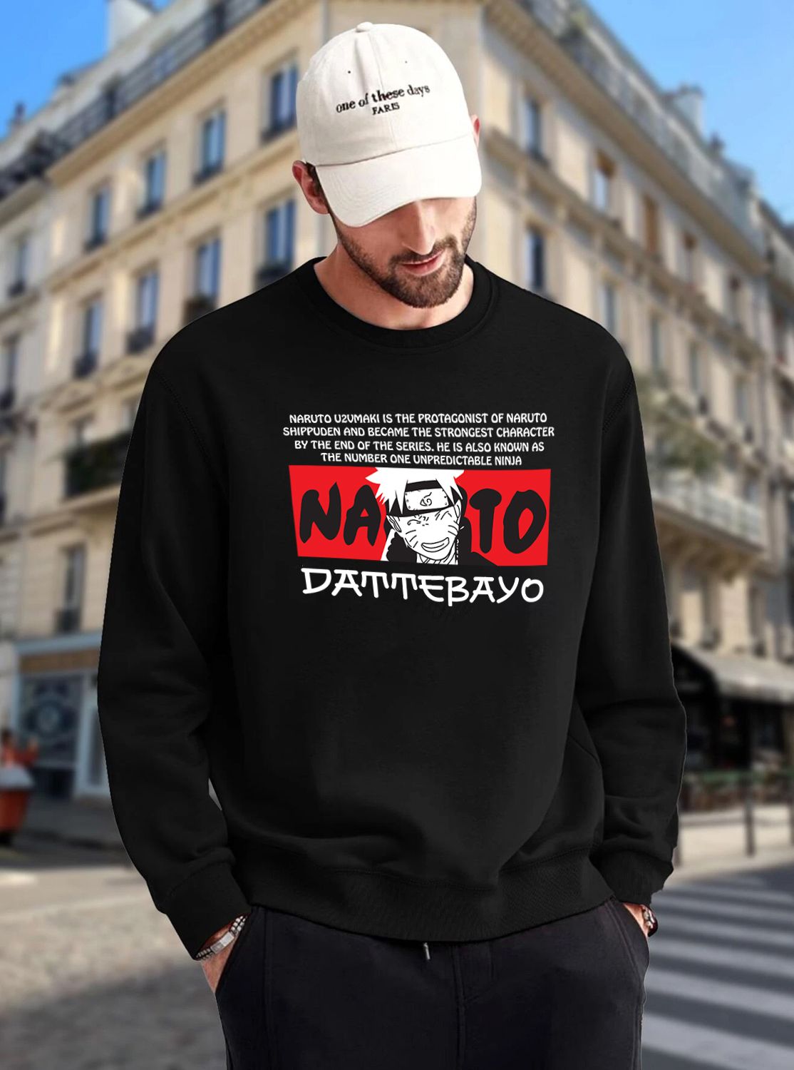 SCOTT FINCHER Men's Naruto Uzumaki Sweatshirt, Naruto Shippuden Anime Sweatshirt, Naruto Uzumaki Sweatshirt, Naruto Uzumaki Long Sleeve SweatShirt, Naruto Uzumaki T-Shirt : AA(RSSWT)BLACK_124