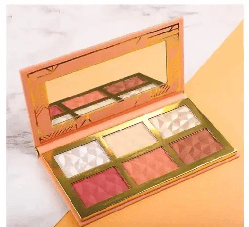 6in1 Hybrid Blush Palette With Contour & Bronzer Highly Blendable Shades | Silky Pigments For Long Lasting Bridal Look | Suitable For All Skin Tone | 6 Multi Shades