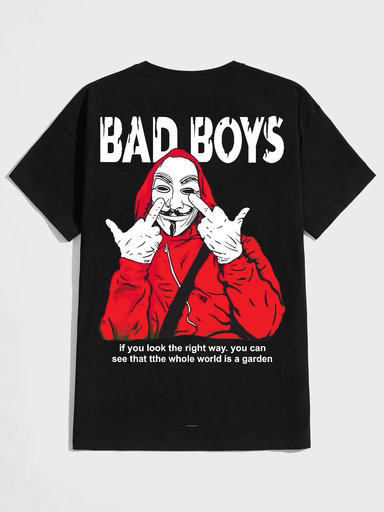 SCOTT FINCHER Men's Badboy Graphic Printed T-Shirt : AA(HSR)BLACK_11