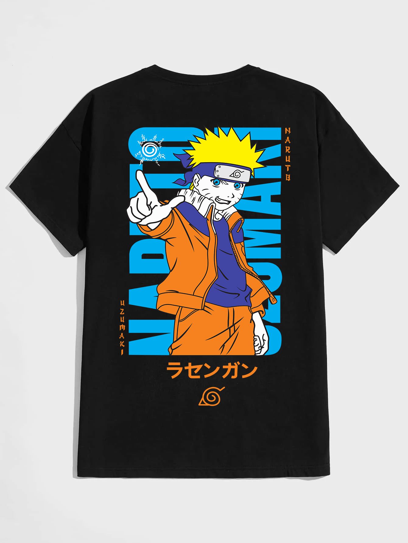 SCOTT FINCHER Men's Naruto Uzumaki T-Shirt: Officially Licensed Anime Merchandise : AA(HSR)BLACK_135